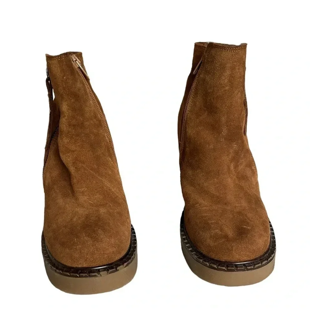 Steve Madden Moby Women's Boots Cognac Brown Suede Size 9 M